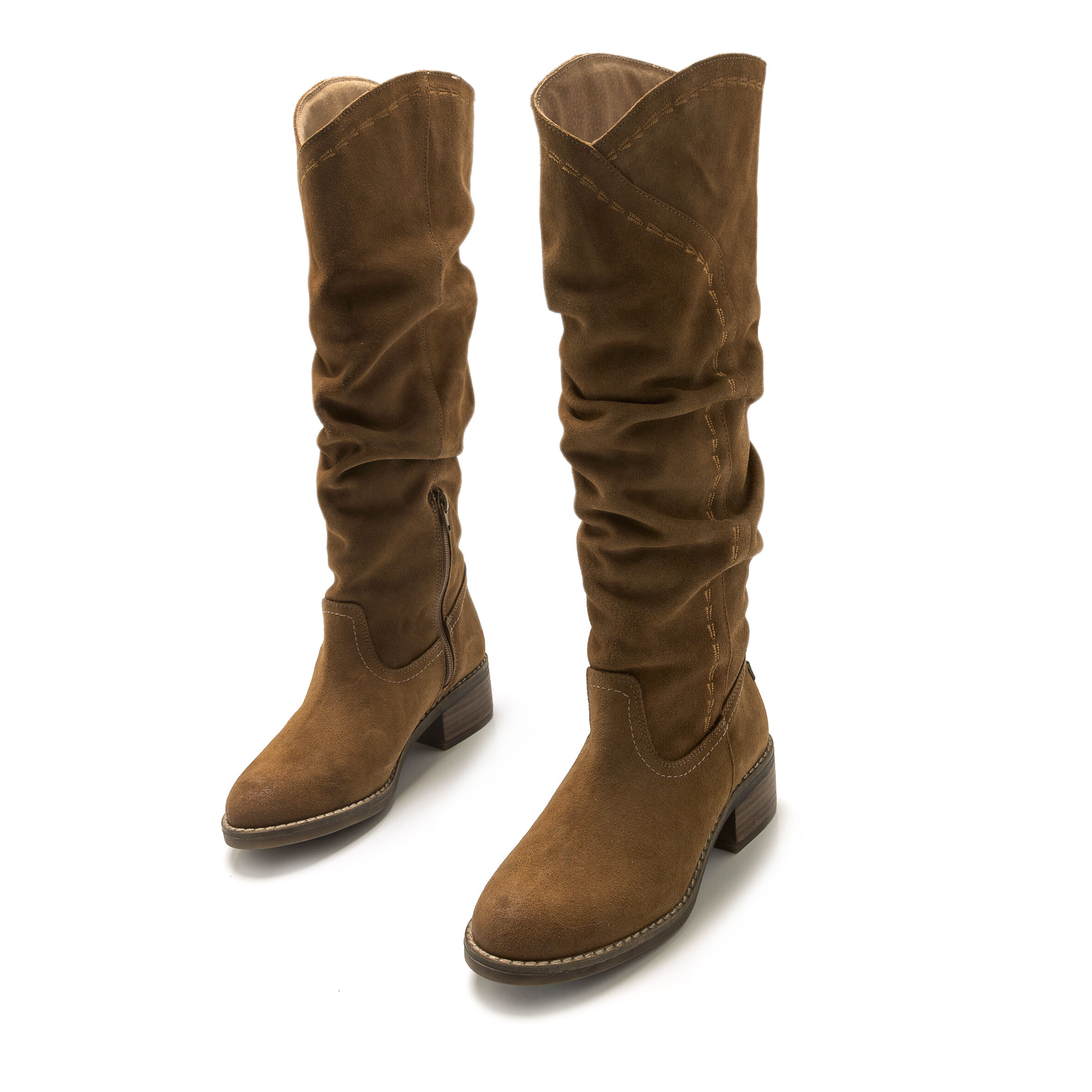 Bota plana marron deals